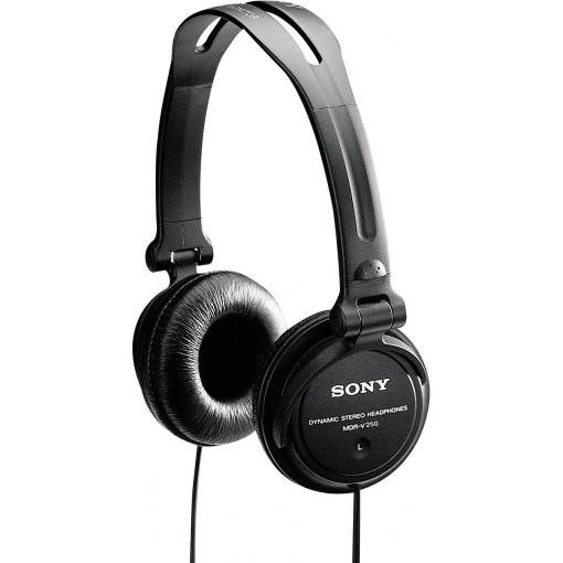 Sony  MDR V150  DJ  sluchátka On Ear   kabelová    černá