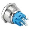 Tlačítko OFF-(ON) 22 mm, 250 V / 5 A, zelené LED prosvětlení 12-24 V