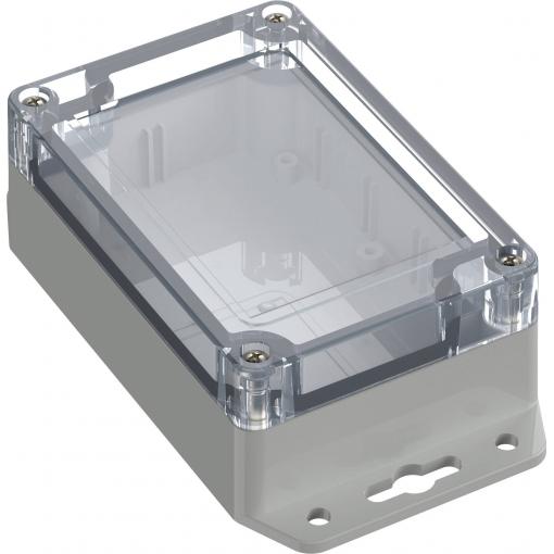 TRU COMPONENTS TC-10860492 Přírubové pouzdro 105 x 70 x 40 polykarbonát světle šedá 1 ks