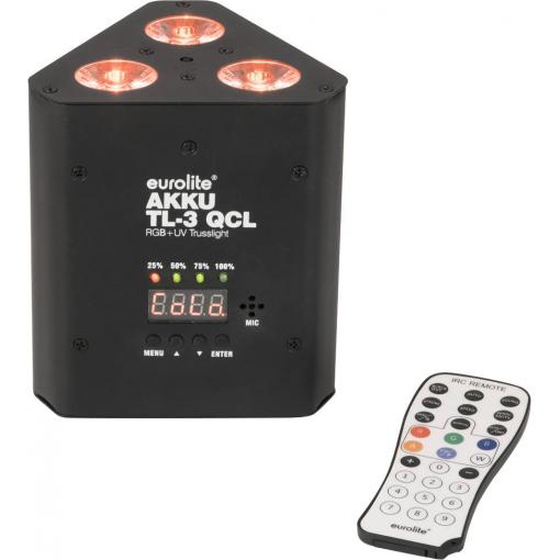 Eurolite 41700510 AKKU TL-3 QCL RGB+UV Trusslight LED efektový reflektor Počet LED:3 4 W