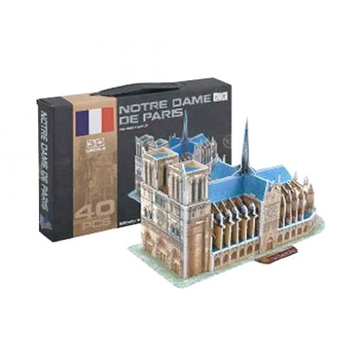 Puzzle 3D Notre Dame 40 dílků, papírové