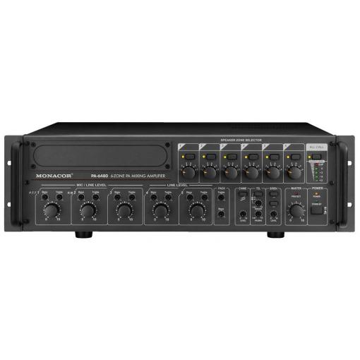 Monacor PA-6480 ELA zesilovač 480 W 6zónový