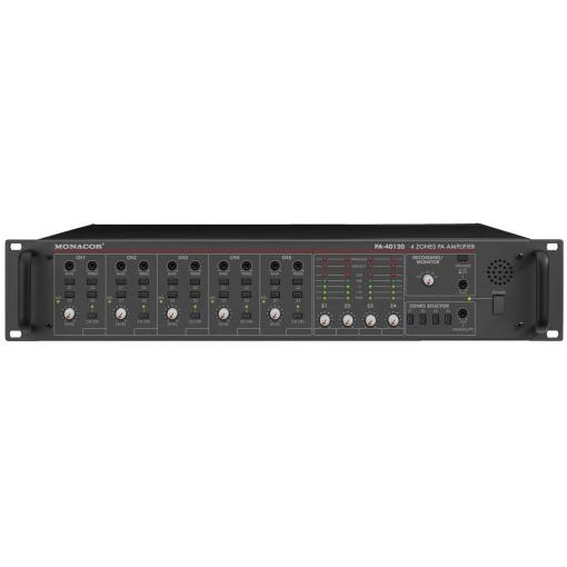 Monacor PA-40120 ELA zesilovač 120 W 4kanálový 4zónový