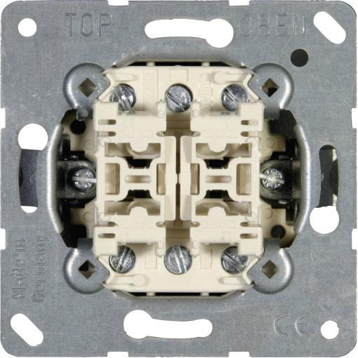 Jung vestavný dvojitý přepínač LS program, AS 500, CD program, LS design, LS plus, FD design, A 500, A plus, A creation, CD plus, SL 500 509 U 1 ks