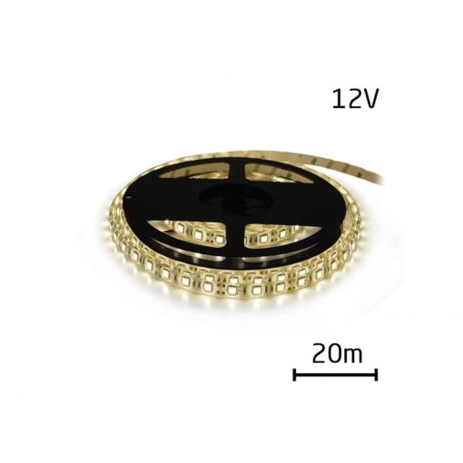 LED pásek 12V 3528 120LED/m IP20 max. 9.6W/m bílá přírodní (cívka 20m)