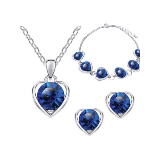 Šperk Set Love Heart modrá