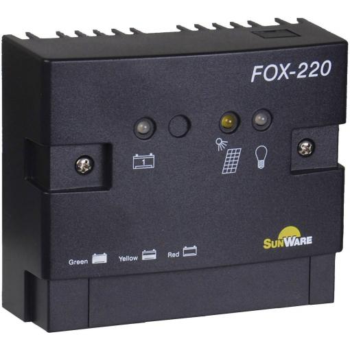SunWare Fox-220 solární regulátor nabíjení PWM 12 V, 24 V 20 A