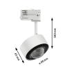 Paulmann ProRail3 Spot Aldan 9W Whi 3000K 3Ph dim systémové světlo ProRail3 0.00 W bílá, černá