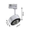 Paulmann ProRail3 Spot Aldan 9W Sil 3000K 3Ph dim systémové světlo ProRail3 8.00 W LED stříbrná, černá