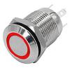 Kovové tlačítko OFF-(ON) 12 mm, 250 V / 2 A, LED prosvětlení 12 V