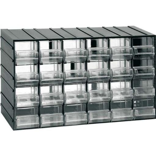 Závěsná skříňka stohovací ArtPlast 611, 382 × 230 × 148 mm, 24 krabiček