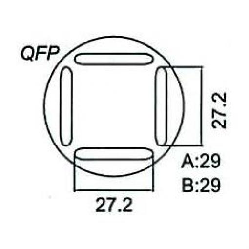 Nástavec na vyfoukávačku QFP 27,2 × 27,2 mm