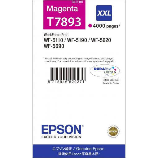 Epson Ink T7893 XXL originál purppurová C13T789340