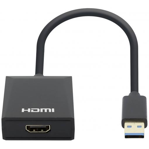 Manhattan USB 3.0 adaptér [1x USB 3.0 zástrčka A - 1x HDMI zásuvka] 153690 15 cm