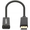 Manhattan 153713 DisplayPort adaptér [1x HDMI zásuvka - 1x zástrčka DisplayPort] černá 15 cm