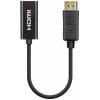 Manhattan 153713 DisplayPort adaptér [1x HDMI zásuvka - 1x zástrčka DisplayPort] černá 15 cm