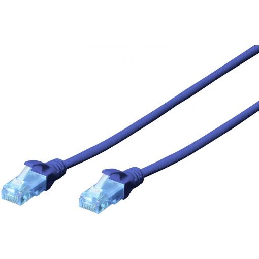 Digitus DK-1512-010/B RJ45 síťové kabely, propojovací kabely CAT 5e U/UTP 1.00 m modrá kroucené páry 1 ks