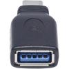 Manhattan USB 3.0 adaptér [1x USB 3.1 zástrčka C - 1x USB 3.1 zásuvka A ] Adapter USB-C Stecker auf USB A Buchse USB 3.1, Gen 1 5 Gbps schwarz 0 mm