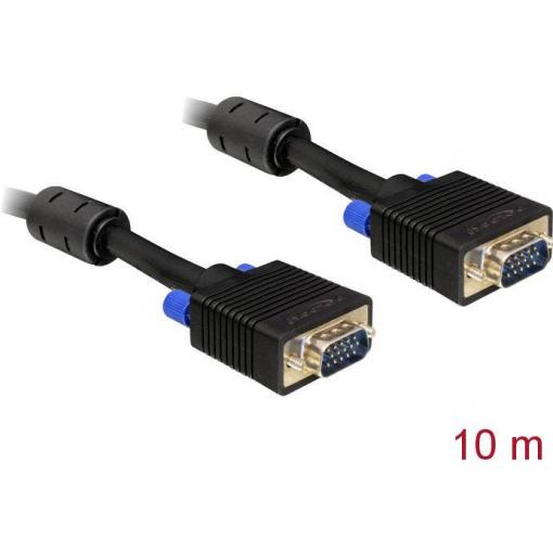 Delock SVGA kabel 10.00 m černá