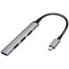 LogiLink UA0392 USB Hub 4 porty USB-A USB 3.2 Gen1 5 GBit/s s konektorem USB C hliníkově šedá UA0392