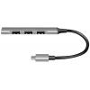 LogiLink UA0392 USB Hub 4 porty USB-A USB 3.2 Gen1 5 GBit/s s konektorem USB C hliníkově šedá UA0392