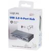 LogiLink UA0282 USB Hub 4 porty USB-A USB 3.0 5 GBit/s s hliníkovým krytem, se stavovými LED vesmírná šedá UA0282