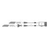 LogiLink sériový adaptér [1x USB 2.0 zástrčka A - 1x D-SUB zástrčka 9pólová, D-SUB zástrčka 25pólová] 1.3 m zelená