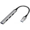 LogiLink UA0391 USB Hub 4 porty USB-A USB 3.0 5 GBit/s hliníkově šedá UA0391