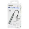 LogiLink UA0391 USB Hub 4 porty USB-A USB 3.0 5 GBit/s hliníkově šedá UA0391
