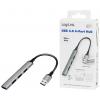 LogiLink UA0391 USB Hub 4 porty USB-A USB 3.0 5 GBit/s hliníkově šedá UA0391