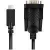 LogiLink sériový adaptér [1x USB 2.0 zástrčka C - 1x D-SUB zástrčka 9pólová] 1.2 m černá