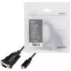 LogiLink sériový adaptér [1x USB 2.0 zástrčka C - 1x D-SUB zástrčka 9pólová] 1.2 m černá