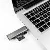 LogiLink UA0394 USB Hub 4 porty USB-A, SD, microSD USB 3.2 Gen2 10 GBit/s s hliníkovým krytem, se zabudovanou čtečkou SD karet, se stavovými LED vesmírná šedá