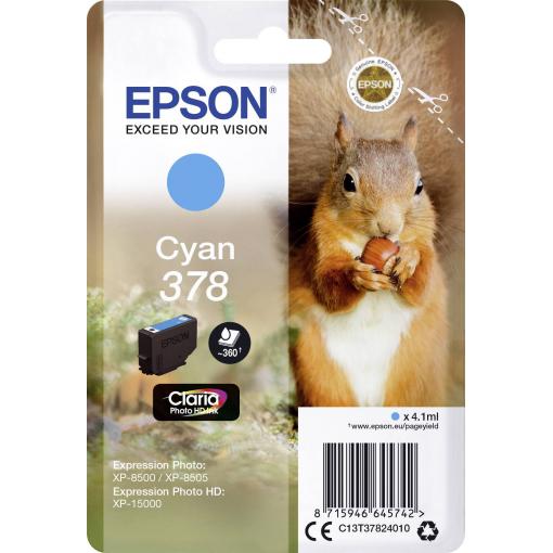 Epson Ink 378 originál azurová C 13 T 37824010