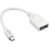 LINDY 41021 DisplayPort / Mini-DisplayPort kabelový adaptér [1x zásuvka DisplayPort - 1x mini DisplayPort zástrčka] bílá 15.00 cm