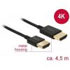 Delock HDMI kabel Zástrčka HDMI-A, Zástrčka HDMI-A 4.50 m černá 84775 4K UHD, pozlacené kontakty HDMI kabel