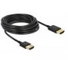 Delock HDMI kabel Zástrčka HDMI-A, Zástrčka HDMI-A 4.50 m černá 84775 4K UHD, pozlacené kontakty HDMI kabel
