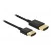Delock HDMI kabel Zástrčka HDMI-A, Zástrčka HDMI-A 4.50 m černá 84775 4K UHD, pozlacené kontakty HDMI kabel