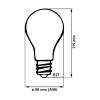 LED žárovka TRIXLINE 8 W, E27, A50, studená bílá