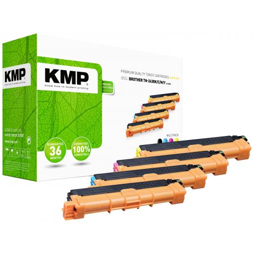 KMP Toner náhradní Brother TN-243BK, TN-243C, TN-243M, TN-243Y, Mulitipack TN-243BKCMY kompatibilní kombinované balení černá, azurová, purppurová, žlutá 1000