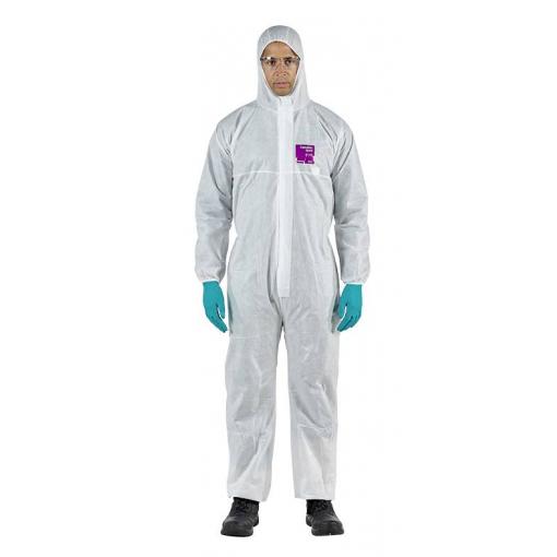 Ansell WH15S-00138-04 AlphaTec® 1500 - model 138 Ochrana proti chemikáliím, bílá, L vel. Oblečení: L bílá
