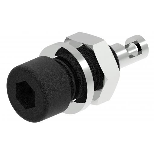 Electro PJP 224-M5-C-CD1-N zdířka pro banánek Ø pin: 2 mm černá 1 ks