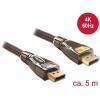 Delock DisplayPort kabel Konektor DisplayPort, Konektor DisplayPort 5.00 m antracitová 82773 Kabel DisplayPort