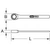 Ráčnový uzavřený klíč s ochrannou izolací, 6 mm KS Tools 117.4206