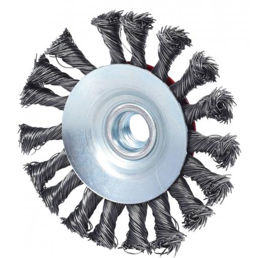KS Tools 340.0048 Kartáč kuželového tvaru s ocelovým drátem 0,5 mm, Ø 100 mm