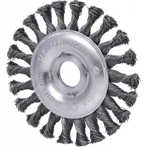 KS Tools 340.0043 Kartáč s ocelovým drátem 0,5 mm, Ø 125 mm