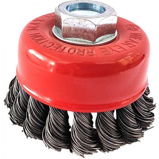 KS Tools 340.0023 Ocelový kartáč 0,5 mm, Ø 80 mm
