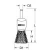 KS Tools 340.0016 Ocelový štětcový kartáč 0,3 mm, Ø 19 mm