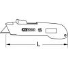 KS Tools 907.2140 Profesionální bezpečnostní univerzální nůž, 145 mm 1 ks