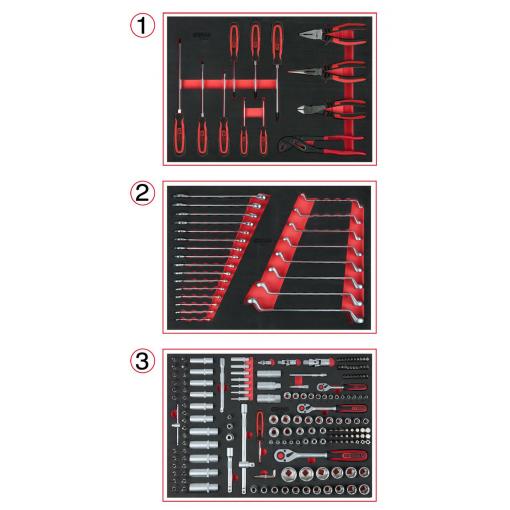 KS Tools 713.0215 Sada nářadí chrom-vanadová ocel 215 díly